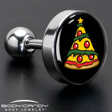 Load image into Gallery viewer, Christmas Holiday Pizza Tree Tragus Cartilage Earring by Onyx O

