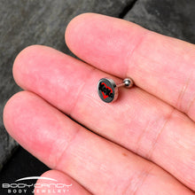 Load image into Gallery viewer, 16G 1/4 XOXO Heart Tragus Cartilage Earring by Onyx O
