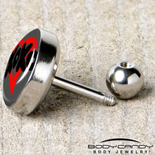 Load image into Gallery viewer, 16G 1/4 XOXO Heart Tragus Cartilage Earring by Onyx O
