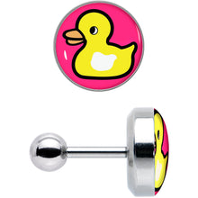 Load image into Gallery viewer, 16G 1/4 Yellow Ducky Cartilage Tragus Earring by Onyx O
