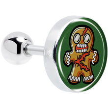 Load image into Gallery viewer, Christmas Holiday Zombie Gingergread Man Tragus Cartilage Earring by Onyx O
