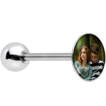 Load image into Gallery viewer, Custom Photo Stainless Steel Barbell Tongue Ring
