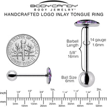 Load image into Gallery viewer, Attitude Teddy Bear Barbell Tongue Ring by Onyx O
