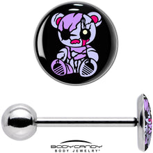 Load image into Gallery viewer, Attitude Teddy Bear Barbell Tongue Ring by Onyx O
