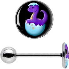 Load image into Gallery viewer, Baby Dinosaur Barbell Tongue Ring by Onyx O
