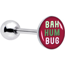 Load image into Gallery viewer, Bah Humbug Holiday Grouch Barbell Tongue Ring by Onyx O
