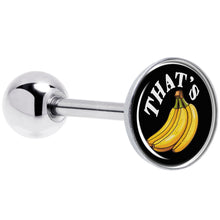 Load image into Gallery viewer, That is Bananas Barbell Tongue Ring by Onyx O
