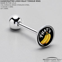Load image into Gallery viewer, That is Bananas Barbell Tongue Ring by Onyx O
