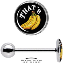 Load image into Gallery viewer, That is Bananas Barbell Tongue Ring by Onyx O
