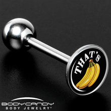 Load image into Gallery viewer, That is Bananas Barbell Tongue Ring by Onyx O
