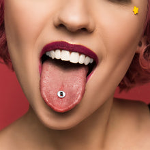 Load image into Gallery viewer, Battery Empty Barbell Tongue Ring by Onyx O
