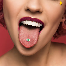 Load image into Gallery viewer, Battery Full Barbell Tongue Ring by Onyx O
