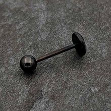 Load image into Gallery viewer, Glow in the Dark Black Anodized Poop Barbell Tongue Ring by Onyx O
