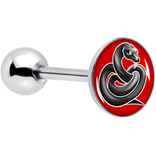 Load image into Gallery viewer, Black Snake Barbell Tongue Ring by Onyx O
