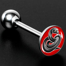Load image into Gallery viewer, Black Snake Barbell Tongue Ring by Onyx O
