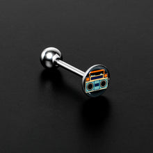 Load image into Gallery viewer, Retro Boombox Barbell Tongue Ring by Onyx O
