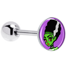 Load image into Gallery viewer, Bride of Frankenstein Barbell Tongue Ring by Onyx O

