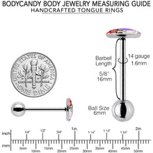 Load image into Gallery viewer, Polka Dot Mushroom Hat Cat Barbell Tongue Ring by Onyx O
