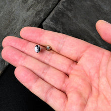 Load image into Gallery viewer, Cute Kitty Cat Yin Yang Barbell Tongue Ring by Onyx O
