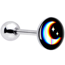 将图片加载到图库查看器，Chromatic Moon Barbell Tongue Ring by Onyx O
