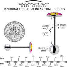 Load image into Gallery viewer, Mexican Fiesta Cute Taco Barbell Tongue Ring by Onyx O
