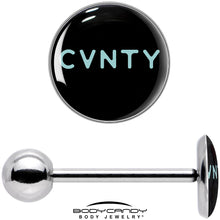 Load image into Gallery viewer, Phrase Logo CVNTY Barbell Tongue Ring by Onyx O
