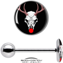 Load image into Gallery viewer, Holiday Dead Nosed Reindeer Barbell Tongue Ring by Onyx O
