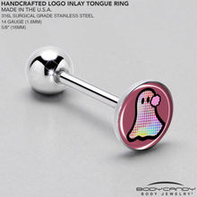 Load image into Gallery viewer, Disco Spirit Ghost Barbell Tongue Ring by Onyx O
