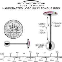 Load image into Gallery viewer, Disco Spirit Ghost Barbell Tongue Ring by Onyx O
