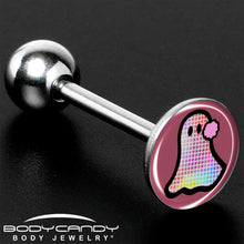Load image into Gallery viewer, Disco Spirit Ghost Barbell Tongue Ring by Onyx O
