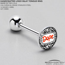 将图片加载到图库查看器，Dope Composition Notebook Barbell Tongue Ring by Onyx O
