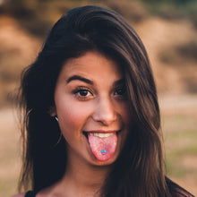 Load image into Gallery viewer, Rainbow Sea Floating Flamingo Barbell Tongue Ring by Onyx O
