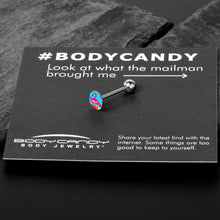 Load image into Gallery viewer, Rainbow Sea Floating Flamingo Barbell Tongue Ring by Onyx O
