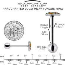 Load image into Gallery viewer, Blossom Creation Wildflower Flowers Barbell Tongue Ring by Onyx O
