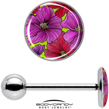 Load image into Gallery viewer, Blossom Creation Tropical Floral Flowers Barbell Tongue Ring by Onyx O
