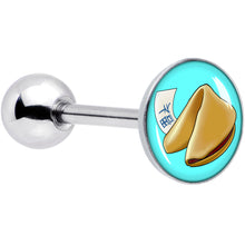 Load image into Gallery viewer, Fortune Cookie Barbell Tongue Ring by Onyx O

