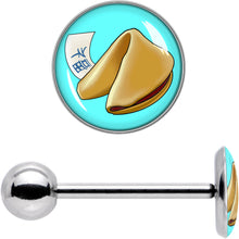 Load image into Gallery viewer, Fortune Cookie Barbell Tongue Ring by Onyx O
