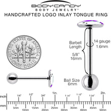 Load image into Gallery viewer, Ghost Barbell Tongue Ring by Onyx O
