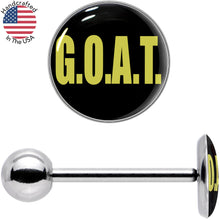 Load image into Gallery viewer, G.O.A.T. Barbell Tongue Ring by Onyx O
