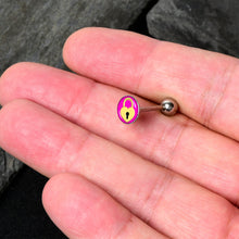 将图片加载到图库查看器，Heart Lock Barbell Tongue Ring by Onyx O
