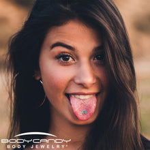 将图片加载到图库查看器，Cute Biting Baby Hippo Barbell Tongue Ring
