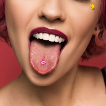 Load image into Gallery viewer, Red Hot Lips Barbell Tongue Ring by Onyx O

