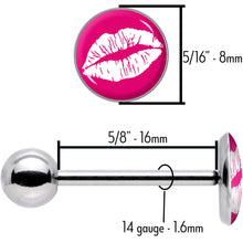Load image into Gallery viewer, Red Hot Lips Barbell Tongue Ring by Onyx O
