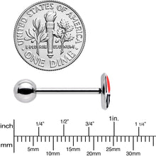Load image into Gallery viewer, I Love Me Barbell Tongue Ring by Onyx O
