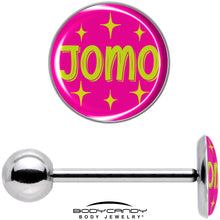 Load image into Gallery viewer, Pink JOMO Barbell Tongue Ring by Onyx O
