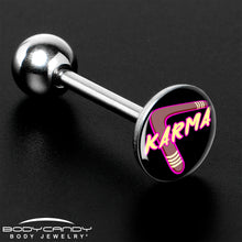 Load image into Gallery viewer, Karmic Boomerang Barbell Tongue Ring by Onyx O
