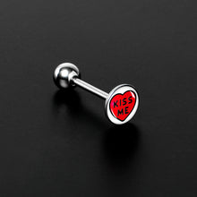 Load image into Gallery viewer, Kiss Me Candy Heart Barbell Tongue Ring by Onyx O
