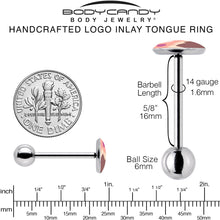 Load image into Gallery viewer, Mountain Sunrise Barbell Tongue Ring by Onyx O
