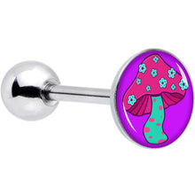 Load image into Gallery viewer, Funky Floral Mushroom Barbell Tongue Ring by Onyx O
