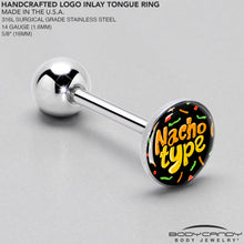 将图片加载到图库查看器，Nacho Type Barbell Tongue Ring by Onyx O
